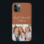 Photo script girly fun typography best friends iPhone 11 pro case<br><div class="desc">Photo script girly fun typography girly best friends design. Part of a modern collection.</div>