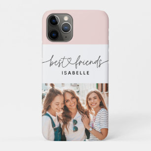 Photo script girly fun typography best friends iPhone 11 pro case