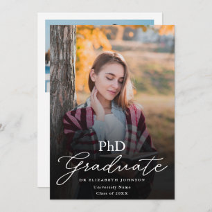 Photo Script PhD Degree Graduation Announcement