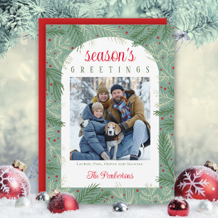 Photo Season's Greetings Holiday Card