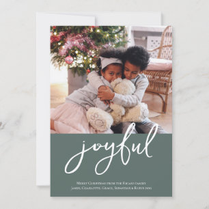 Photo Seasons Greetings Joyful Holiday Card