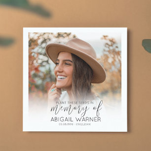 Photo Seed Packet Memorial Funeral Favour Envelope