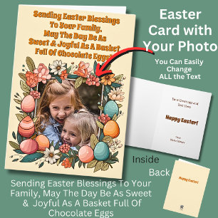 Photo, Sending Easter Blessings To Your Family, Card