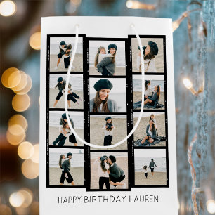 Photo Sequence Custom Birthday Medium Gift Bag