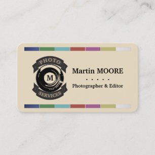 Photo services business card