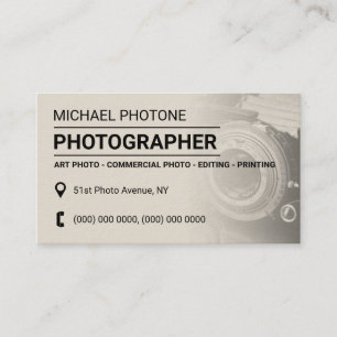 Photo services fading style bright business card