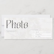 Photo session, Minimaistic photo shoot gift card,