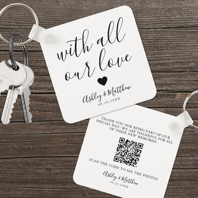 Photo Share Guest Wedding Key Ring (Photo Share Guest Wedding keychain )