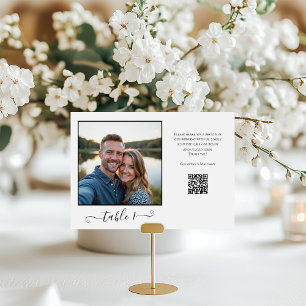 Photo Sharing QR Code Table Number