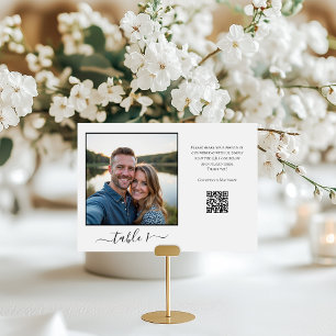 Photo Sharing QR Code Table Number