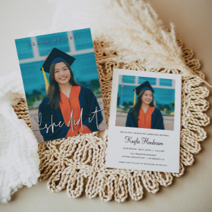 Photo She Did It Graduation Invitation