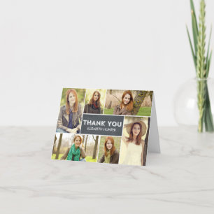 Photo Showcase Graduation Thank You Card - Chalk
