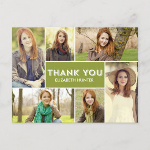 Photo Showcase Graduation Thank You Card - Colour