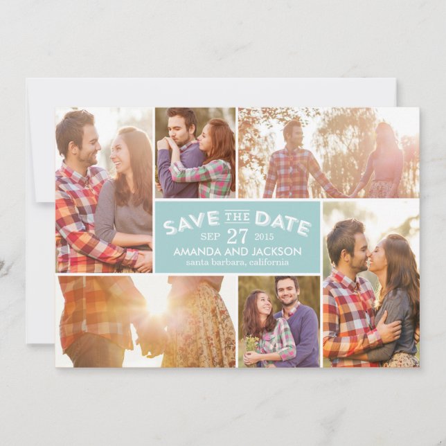 Photo Showcase Save The Date - Blue (Front)