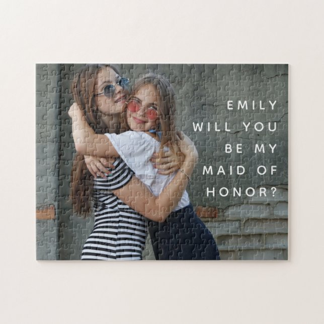 Photo Simple Maid of Honour Proposal Jigsaw Puzzle (Horizontal)