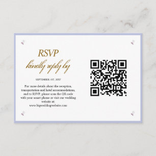 Photo Simple Modern QR Code Wedding Enclosure Card