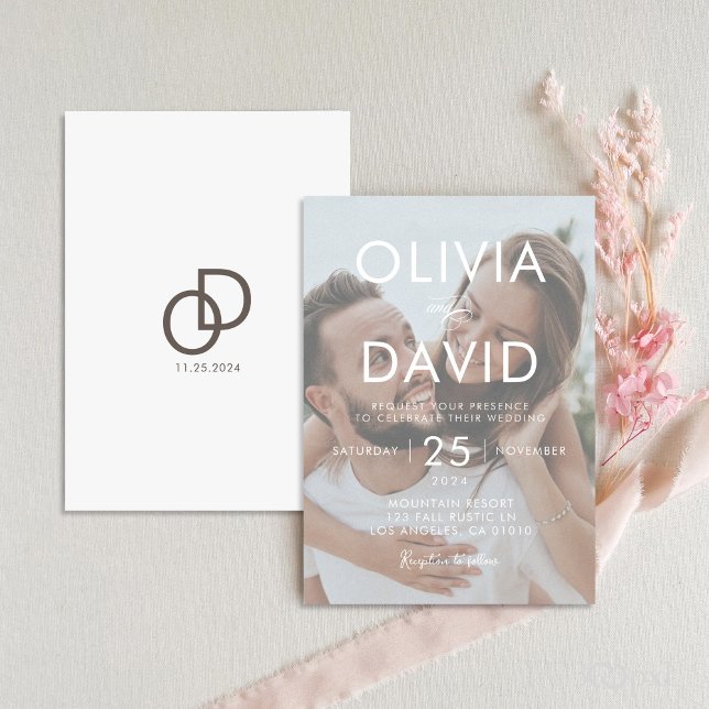 Photo Simple Modern Wedding Invitation (Creator Uploaded)
