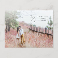 Photo Simple Monogram Wedding Save the Date