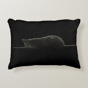 Photo Sleeping Cat Silhouette Decorative Cushion
