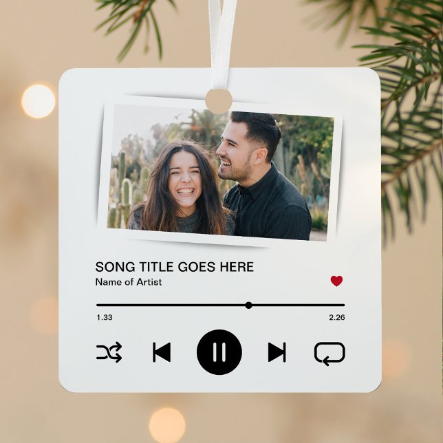Photo Song Album Couple Holiday Metal Tree Decoration (Creator Uploaded)