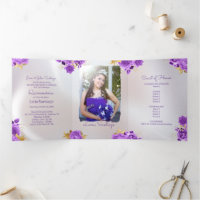 Photo Spanish Pearl and Purple Roses Quinceanera 