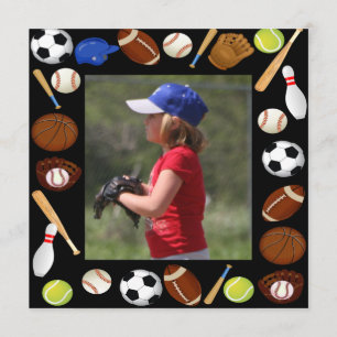 Photo Sports Birthday  Invitation