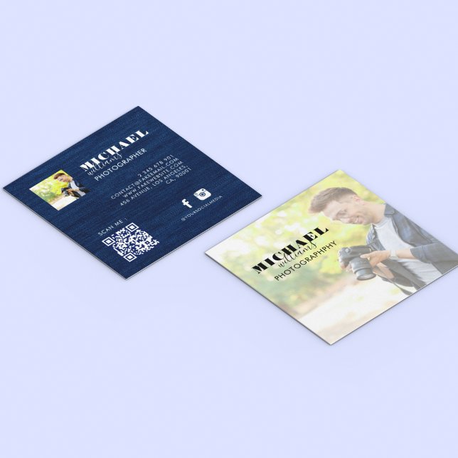 Photo Square Business Card (Creator Uploaded)
