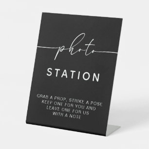Photo Station Minimalist Wedding Guestbook Sign