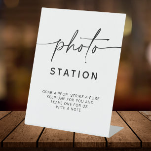 Photo Station Minimalist Wedding Guestbook Sign