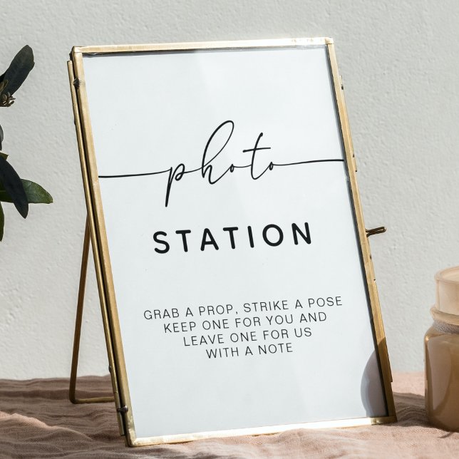 Photo Station Minimalist Wedding Guestbook Sign (Creator Uploaded)