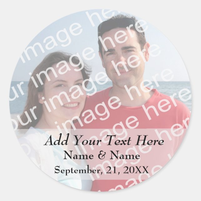 Photo Stickers Add Custom Text (Front)