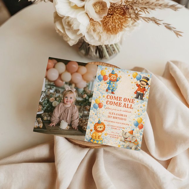 Photo Storybook Circus Friends Birthday Invitation (Creator Uploaded)