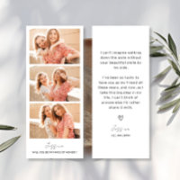 Photo Strip 3 Pictures Bridesmaid Proposal Card