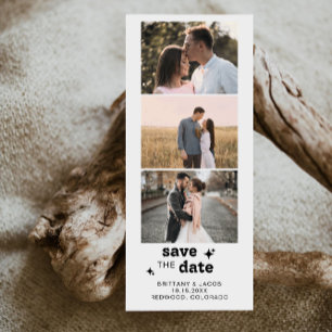 Photo Strip Bold Retro Wedding Save The Date