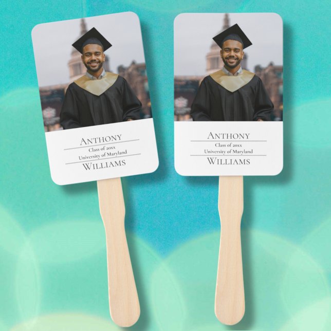 Photo Style Minimalist Graduation  Hand Fan (Creator Uploaded)