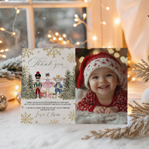 Photo Sugar Plum Nutcracker Thank You Invitation