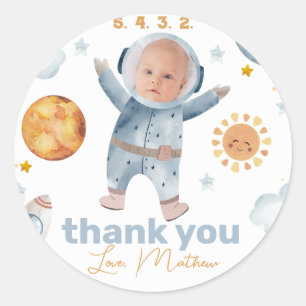 Photo Sun First Trip Around the Sun 1st Birthday  Classic Round Sticker