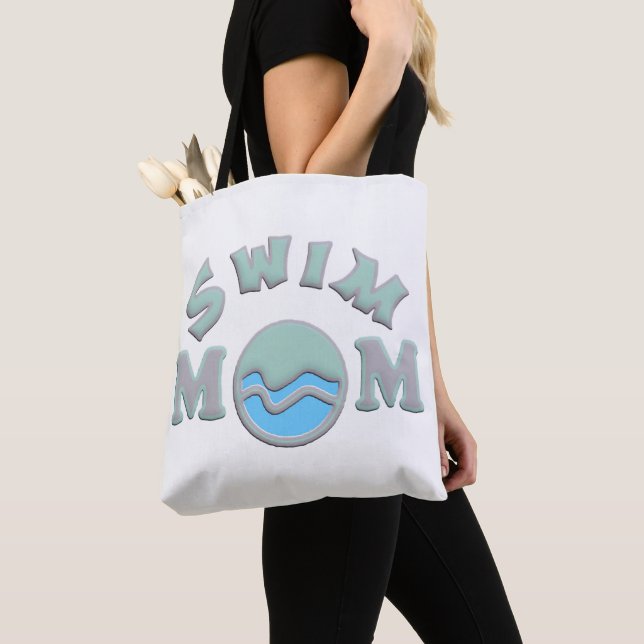 Photo Swim Mum Design Tote Bag (Close Up)