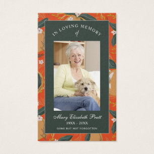 Photo Sympathy Funeral Memorial Prayer Cards