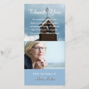 Photo Sympathy Memorial Thank You Church Steeple Card