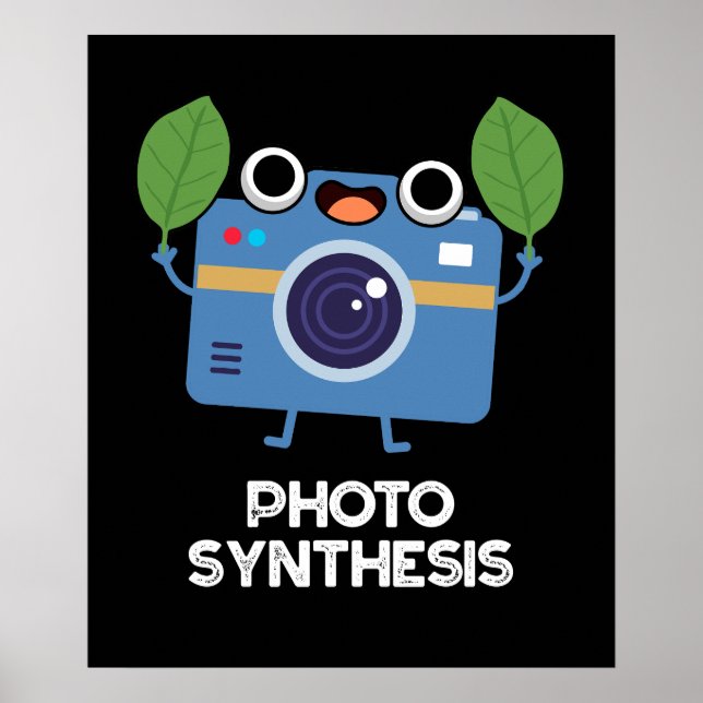 Photo Synthesis Funny Camera Pun Dark BG Poster (Front)