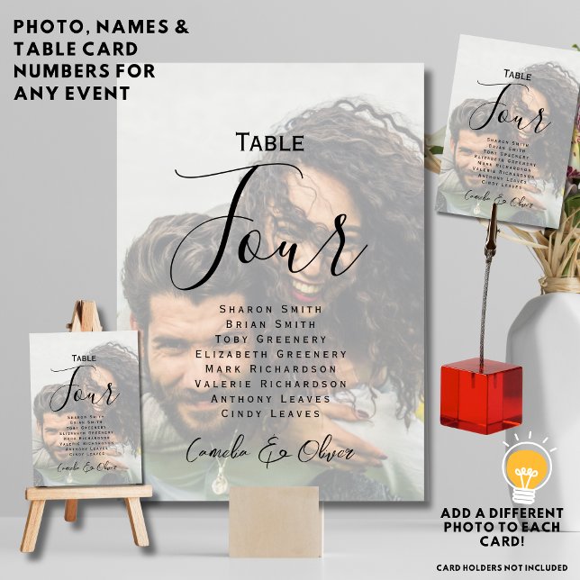 ⭐PHOTO TABLE NUMBER CARD - NAMES Overlay Opaque (Creator Uploaded)