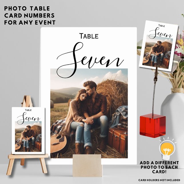 ⭐PHOTO TABLE NUMBER CARD - Plain Overlay Opaque (Creator Uploaded)
