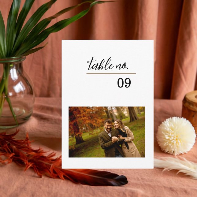 Photo Table Number Card Template (Creator Uploaded)