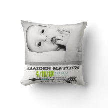 Photo Template Arrow Birth Pillow