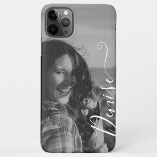 Photo Template Calligraphy Hand Lettered Font Name iPhone 11Pro Max Case