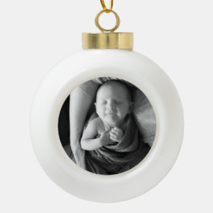 Photo Template Christmas Ceramic Ball Christmas Ornament