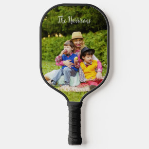 Photo template & custom text pickleball paddle
