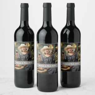 Photo template custom wine label