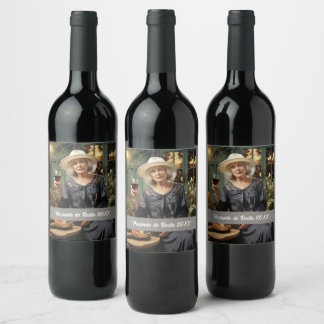 Photo template custom wine label